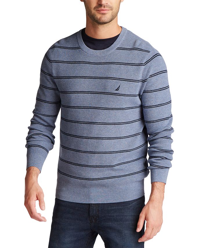 Nautica Men's Navtech Crewneck Striped Sweater - Macy's
