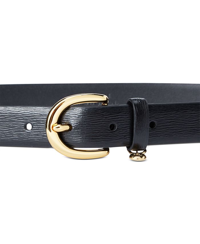 Lauren Ralph Lauren Classic Saffiano Leather Belt with Charm & Reviews ...