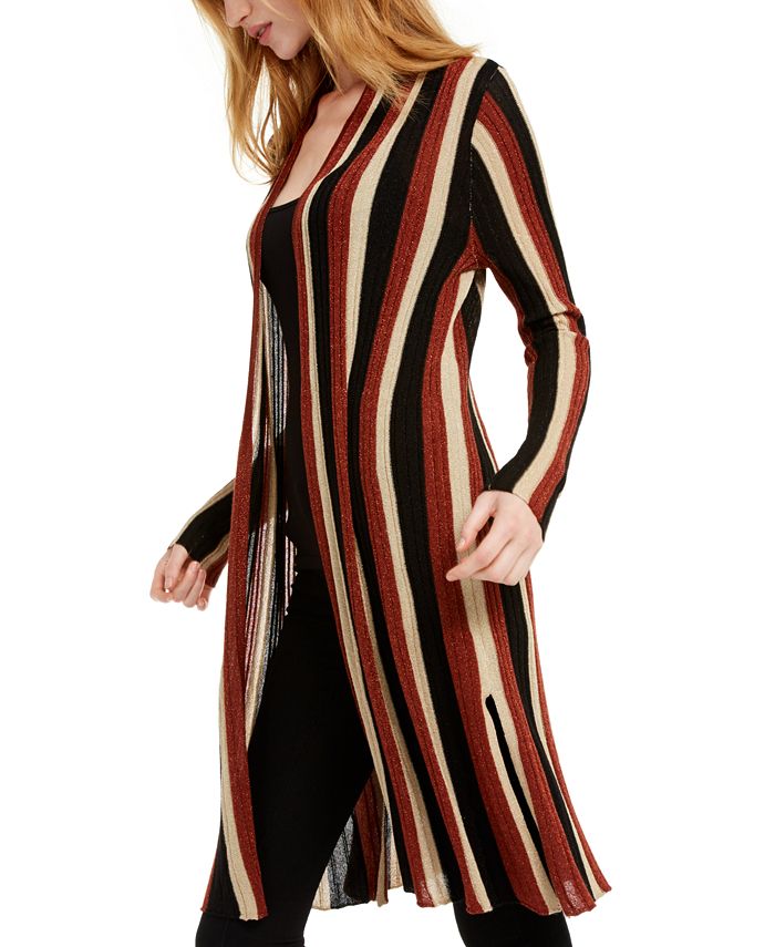 Metallic duster sales cardigan