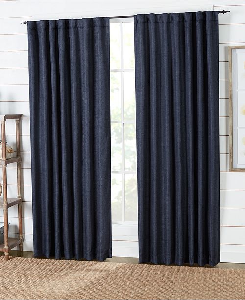 Sure Fit Mika Pocket Rod Black Out Drapery Panel Pair 54x63