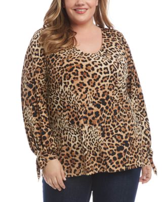 Karen Kane Plus Size Leopard-Print Tie 