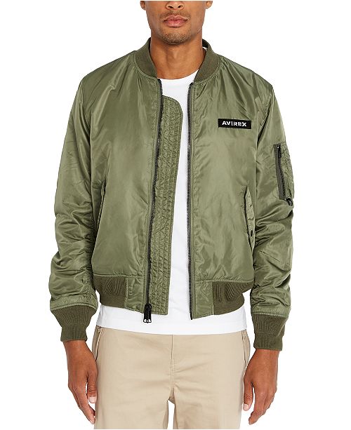 Avirex Men S Logo Graphic Bomber Jacket Reviews Coats