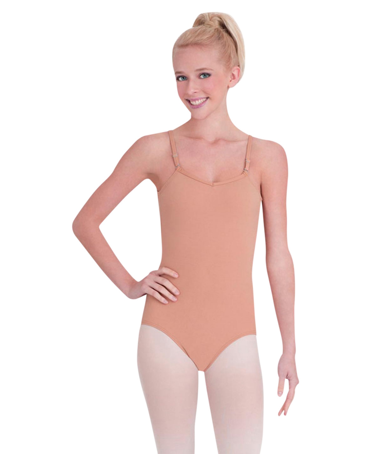 Women's Team Basics Camisole Leotard w/ Adjustable Straps - Brown