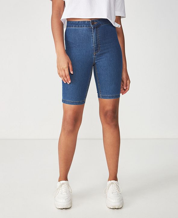 COTTON ON High Rise Denim Bike Short & Reviews Shorts Women Macy's
