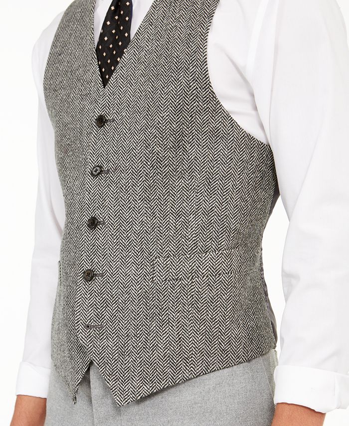 Lauren Ralph Lauren Men's Classic-Fit Herringbone Vest - Macy's