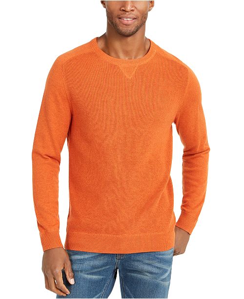 Club Room Men's Pima Cotton Crew Neck Sweater, Created for ...