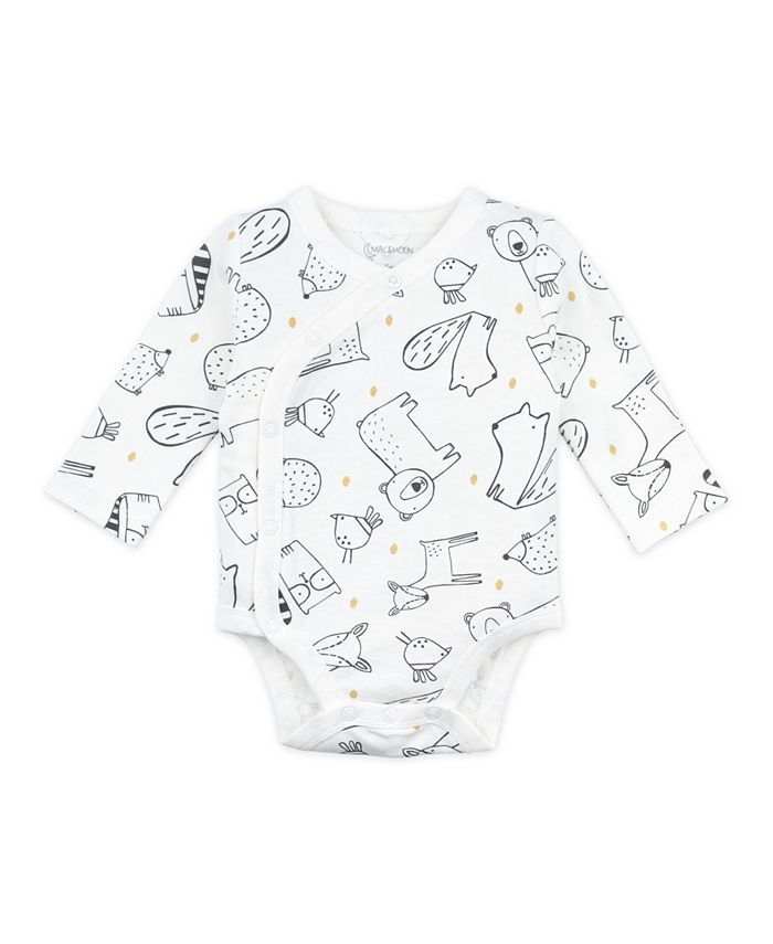 Mac & Moon Baby Boy and Girl 3-Pack Long Sleeve Bodysuits & Reviews ...
