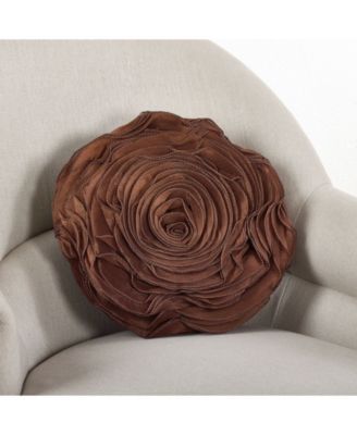 Rose Decorative Pillow, 16" Round