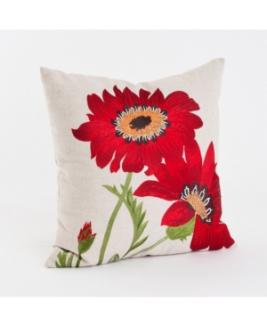 SARO LIFESTYLE LE TOURNESOL EMBROIDERED DECORATIVE PILLOW, 18" X 18"