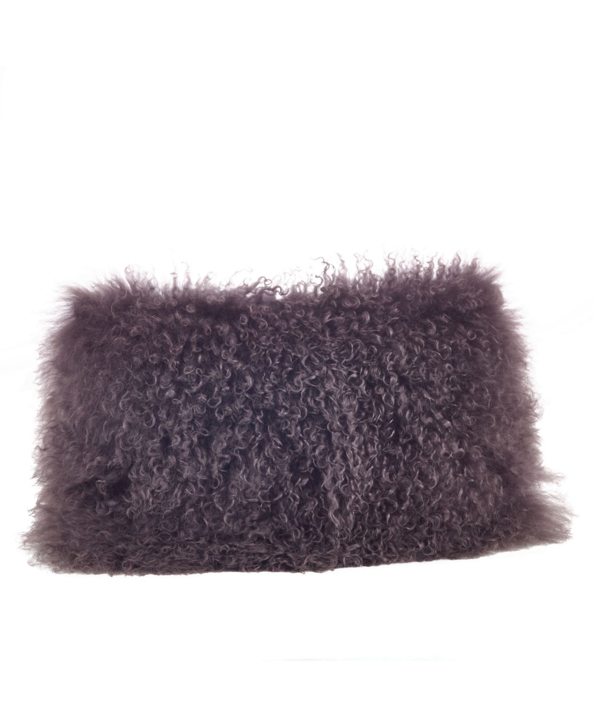 Saro Lifestyle Mongolian Wool Lamb Fur Decorative Pillow, 12