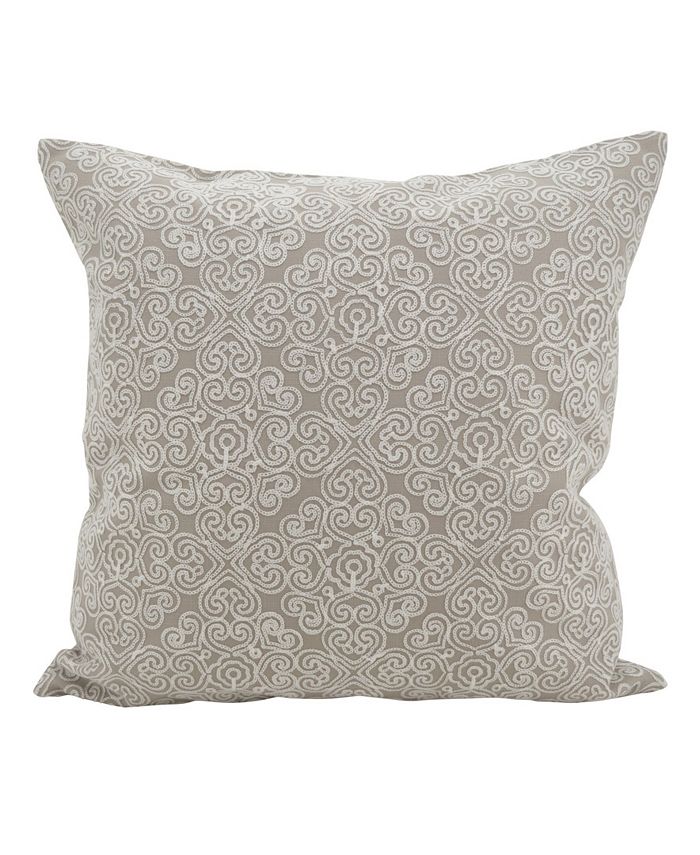 Saro Lifestyle Swirled Stitched Decorative Pillow, 18