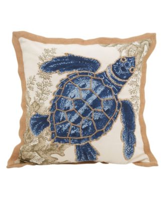 Saro Lifestyle Sea Turtle Decorative Pillow, 20