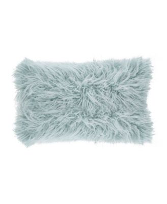 Mongolian Faux Fur Decorative Pillow, 12" x 20"