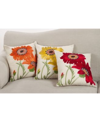 Le Tournesol Embroidered Decorative Pillow, 18" x 18"