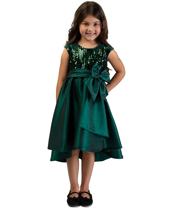 Bonnie jean green velvet sale dress