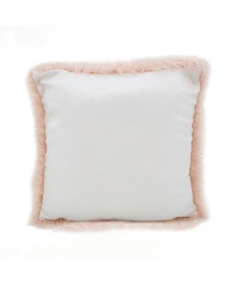 Mongolian Faux Fur Decorative Pillow, 18" x 18"