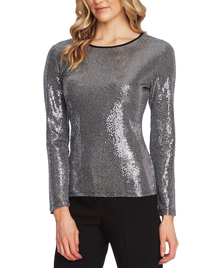 Vince Camuto Mirror Sequined Top - Macy's