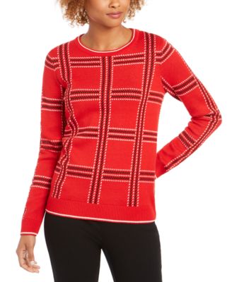 macys womens red sweaters