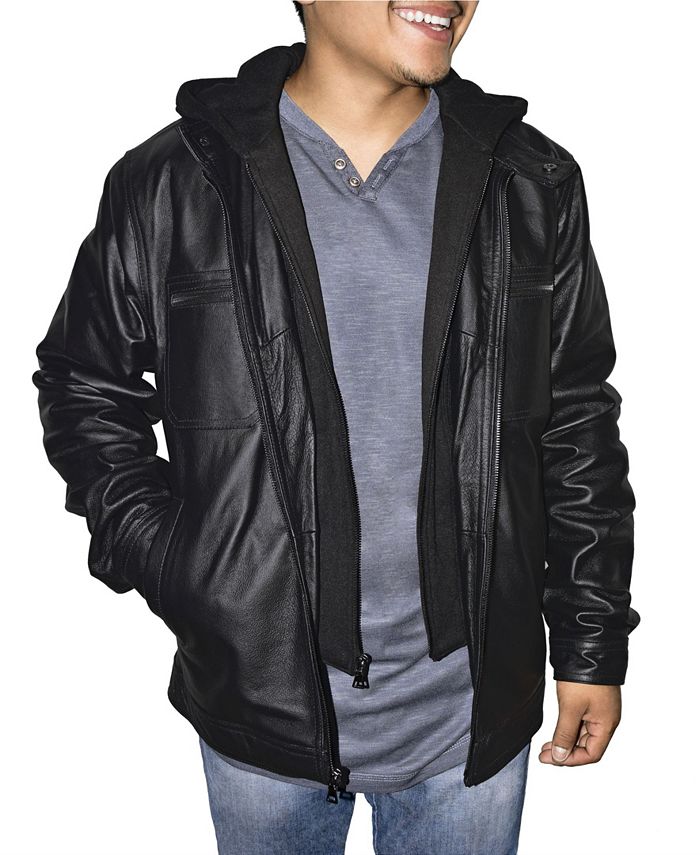 Victory Sportswear Retro Leather Men's Hooded Jacket Macy's