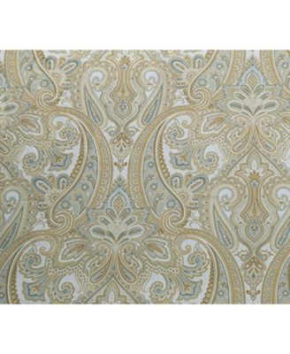 Paris Paisley Thermal Insulated Decorative Rod Pocket Short Scalloped Curtain Valance for Kitchen, Bathroom, Basement and Small Windows