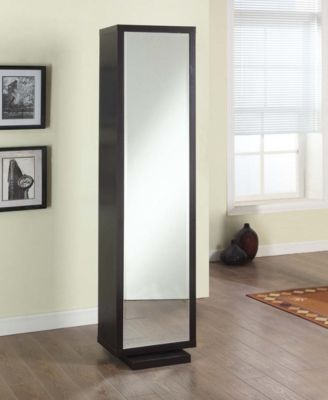 Bella Home Deluxe Merlot Full-Length Mirror and Swivel Shelving Unit
