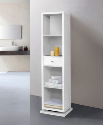 Bella Home Deluxe Merlot Full-Length Mirror and Swivel Shelving Unit