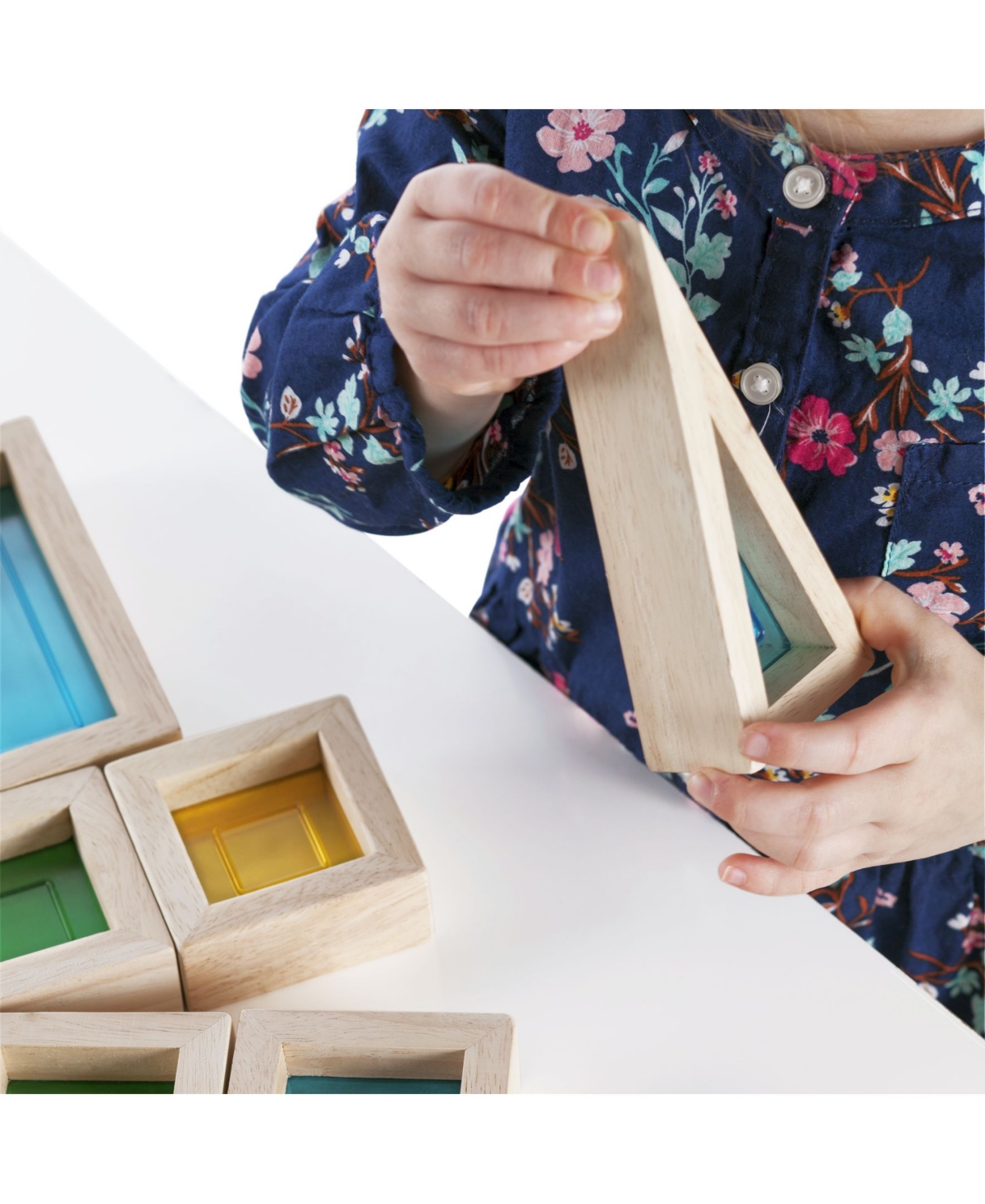 Guidecraft Rainbow Blocks - 10 Pieces Set - Multi-Color