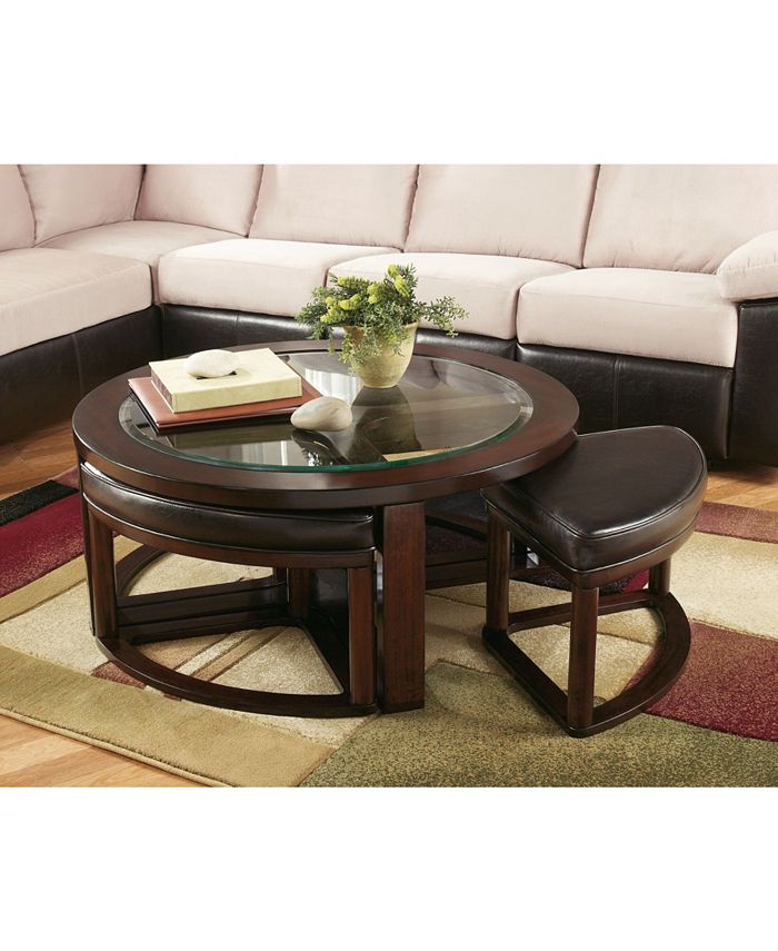 Signature Design By Ashley Ashley Furniture Marion Coffee Table with Nesting Stools Macy's