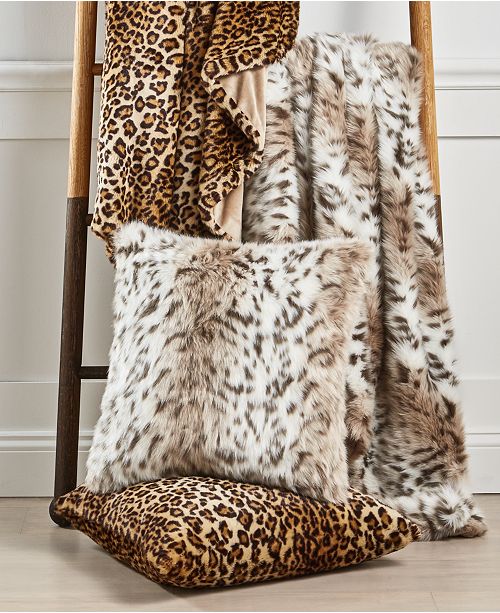 Martha Stewart Collection Animal Print Decorative Pillow And Throw