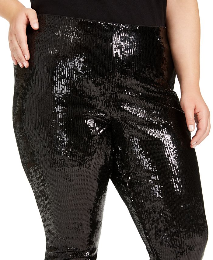 INC International Concepts - Plus Size Sequin Pull-On Pants