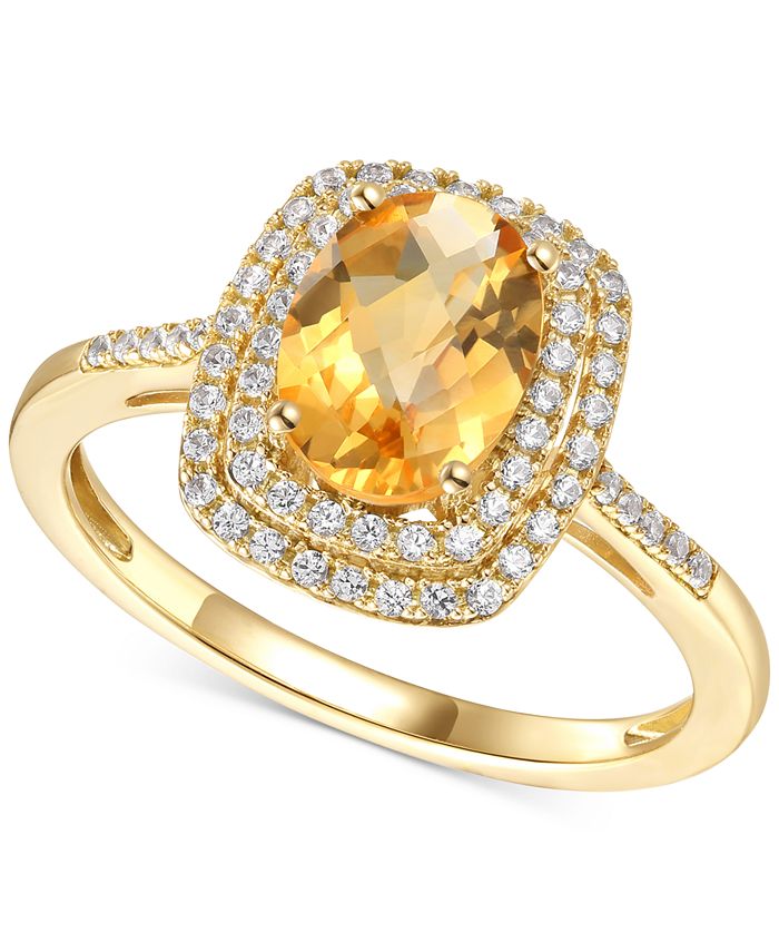 Macy's outlet citrine ring