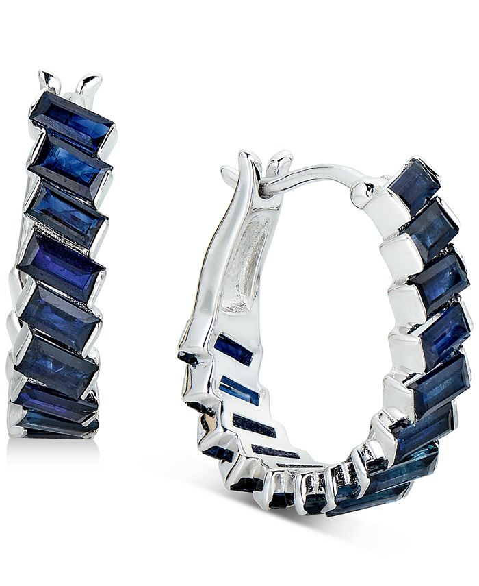 Sapphire baguette deals earrings