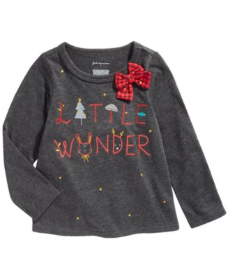 First Impressions Toddler Girls Little Wonder-Print T-Shirt, Created ...