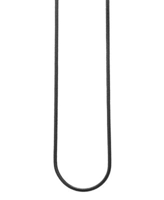 Men's black IP Plated Stainless Steel 24" Snake Style Chain Necklaces