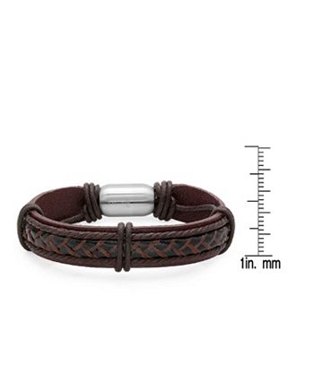STEELTIME - Men's Leather String Design Bracelet from