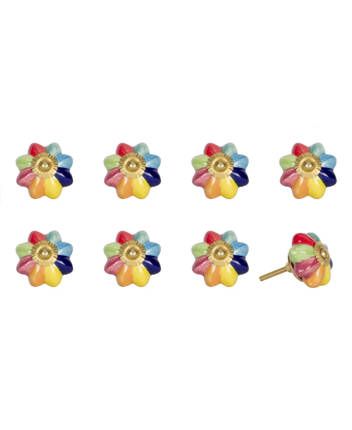 10157340 Knob-It Handpainted Ceramic Knob Set of 8 sku 10157340