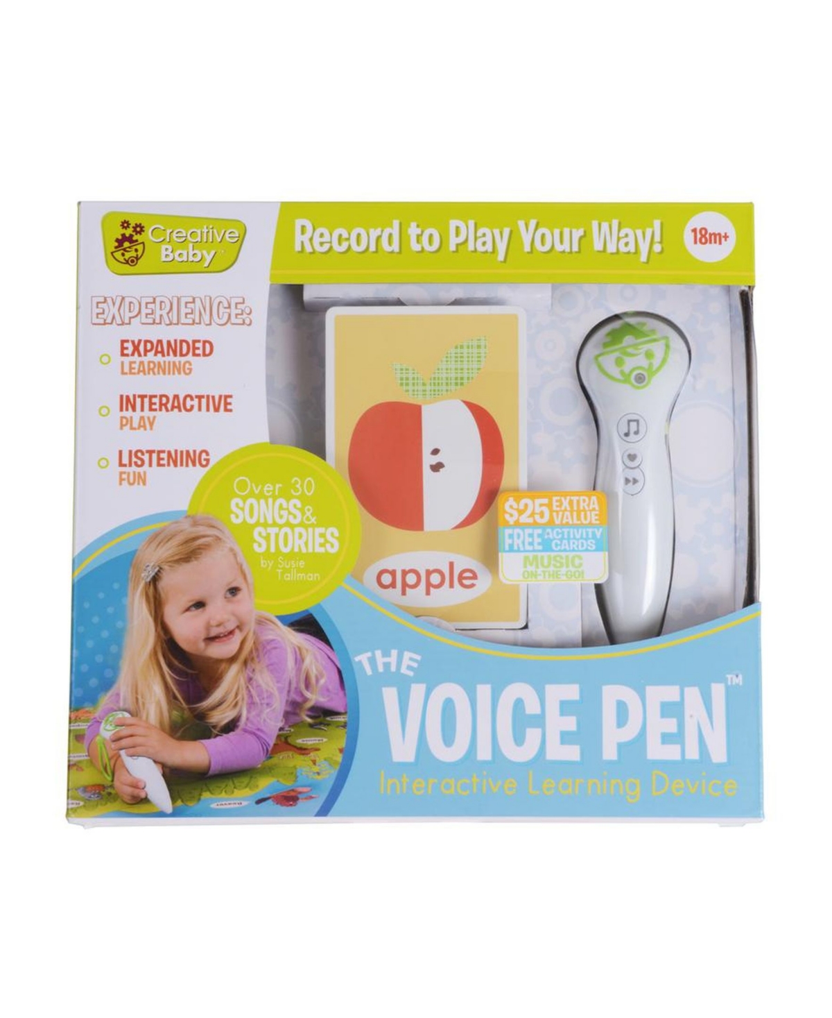 Creative Baby Babies' Interactive Voice Pen With Flash Cards In White