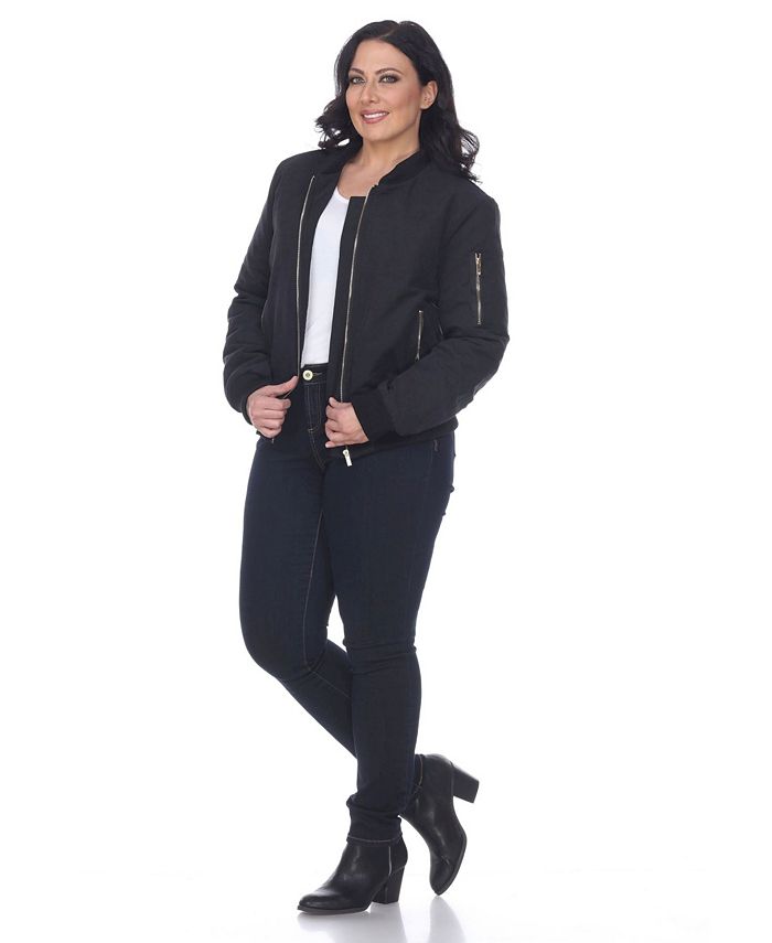 White Mark Plus Size Bomber Jacket & Reviews Jackets & Blazers