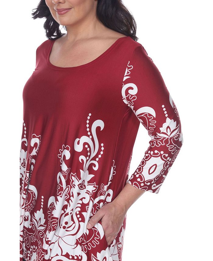 White Mark Plus Yanette Tunic Top Macys 5684