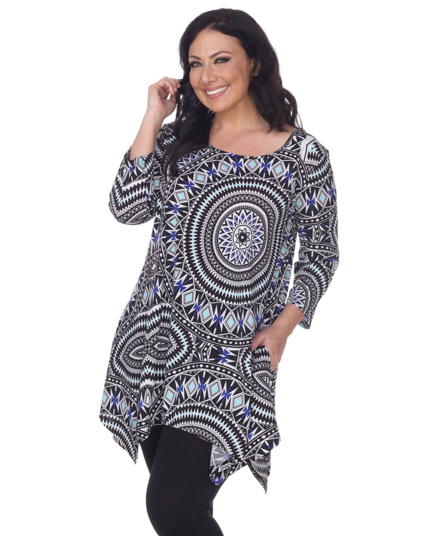 Женский топ White Mark Plus Size Maji Tunic, цвет: Красный — фото 6