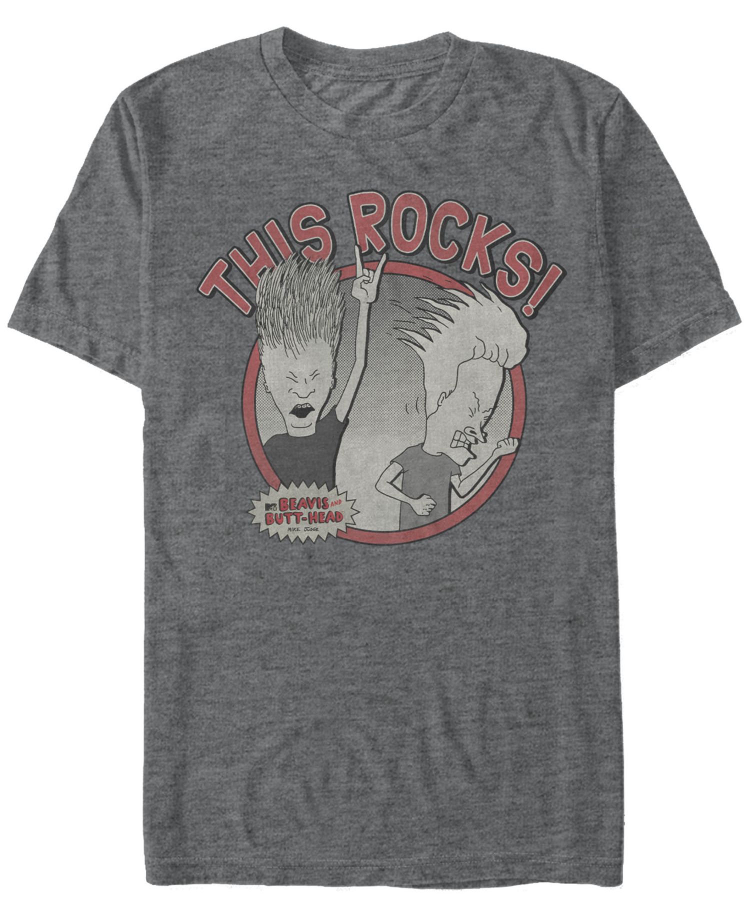 Beavis and Butthead MTV Men's Rock Out Man Logo Short Sleeve T-Shirt