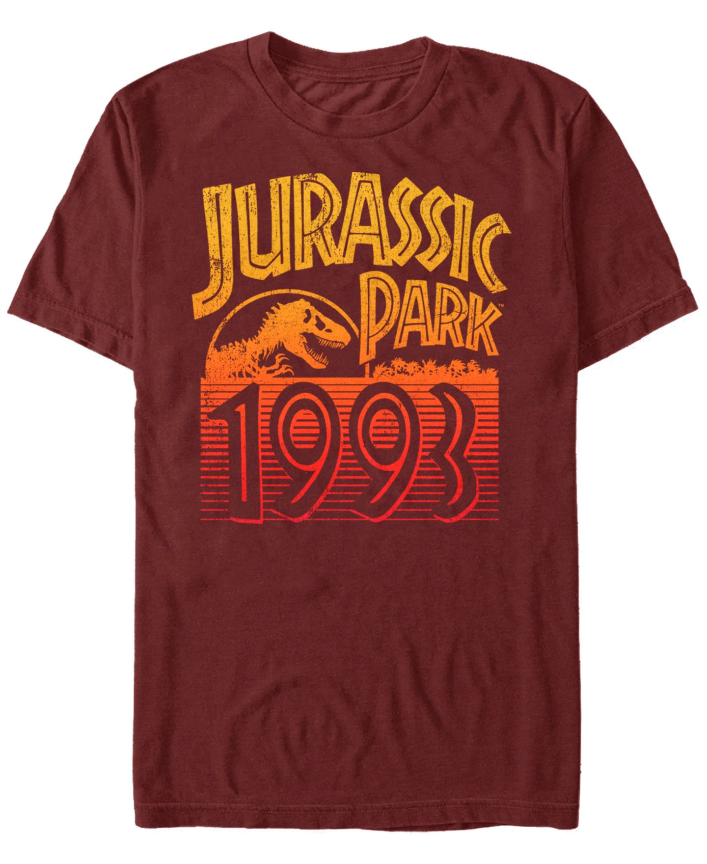 Мужская футболка Fifth Sun Jurassic Park Retro Logo 1993 Short Sleeve, цвет: Красный — фото 1