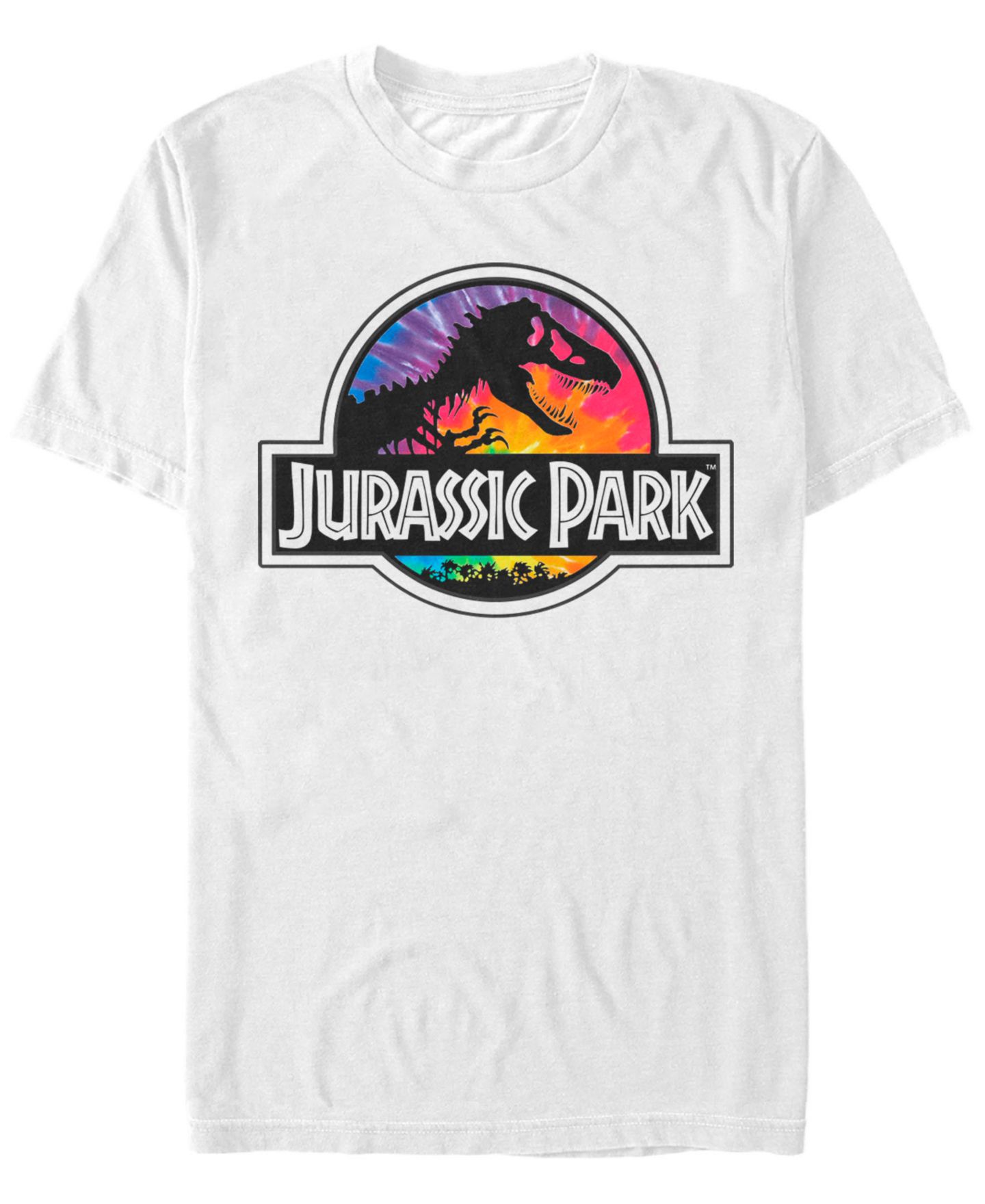Мужская футболка Fifth Sun Jurassic Park Tie-Dye Logo Short Sleeve, цвет: Белый — фото 1