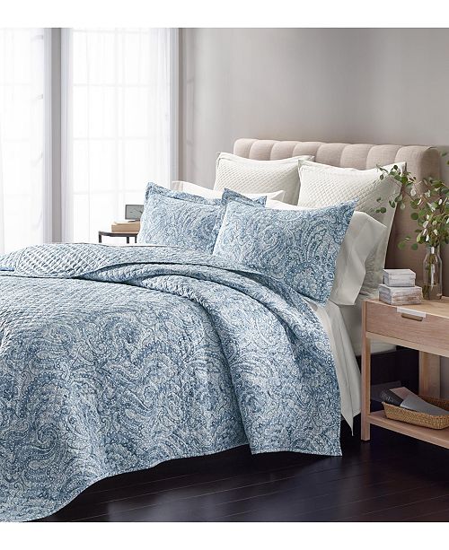 Charter Club Cotton 210 Thread Count 3 Pc King Quilted Printed