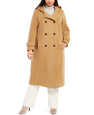 anne klein double breasted maxi coat