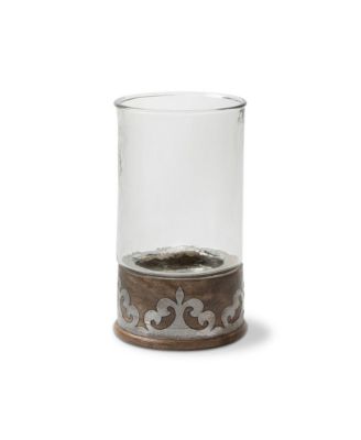 Wood and Inlay Metal Heritage Collection 16.5-Inch Tall Candleholder
