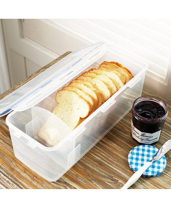 Lock n Lock Easy Essentials 21.1Cup Bread Box and Divided Food Storage