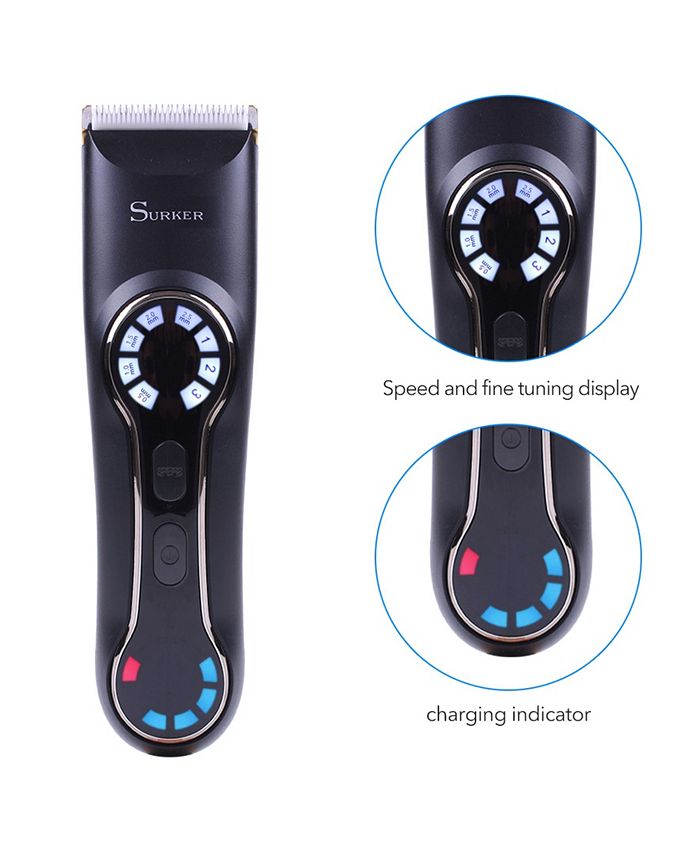 Surker HC565 PRO Cordless Titanium Ceramic Blade Hair Clippers 12