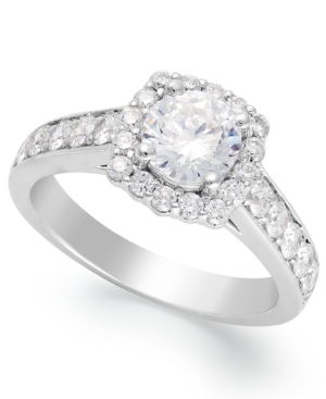 image of Diamond Halo Ring in 14k White Gold (1-1/2 ct. t.w.)