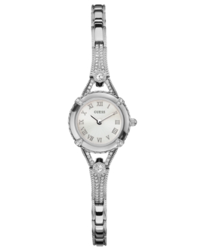 image of Guess Watch, Women-s Silver Tone Bracelet 22mm U0135L1